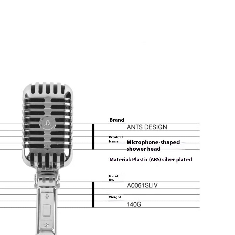 Microphone Shape Shower Head null