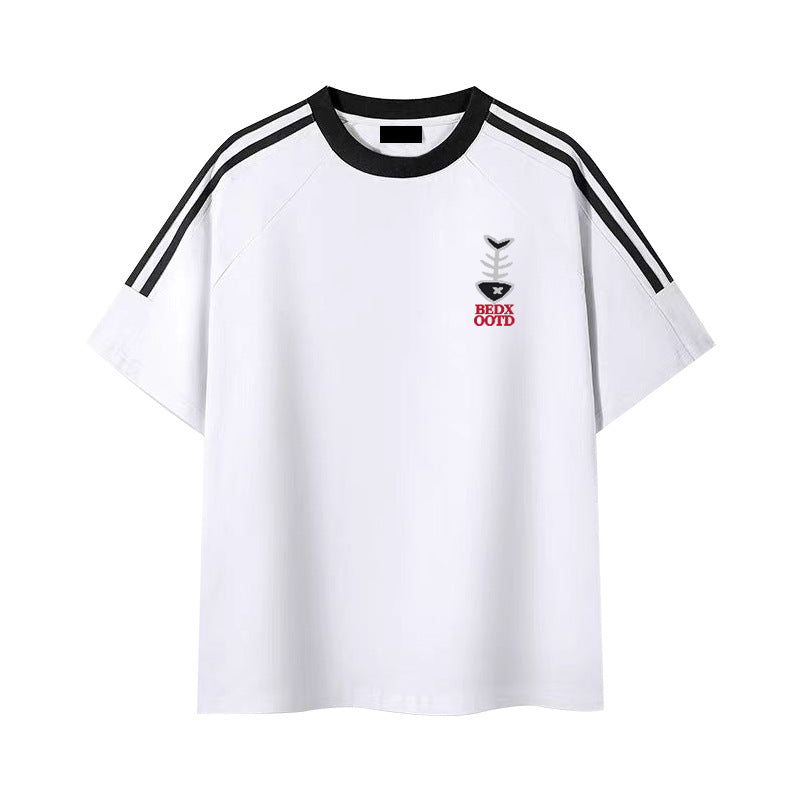 Heavy Cotton Short-sleeved T-shirt Men's Loose Top