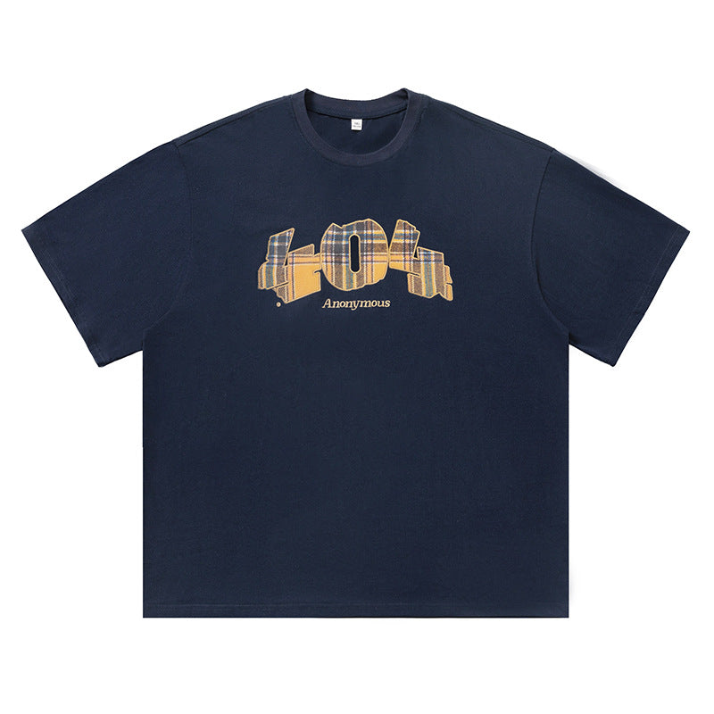 Plaid Digital Printing Short Sleeve Summer New