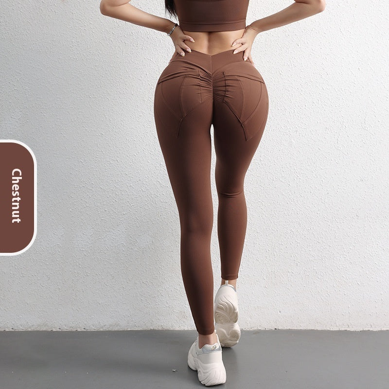 Nude Feel High Waist Hip Lift Yoga Pants Women's Sports Fitness null