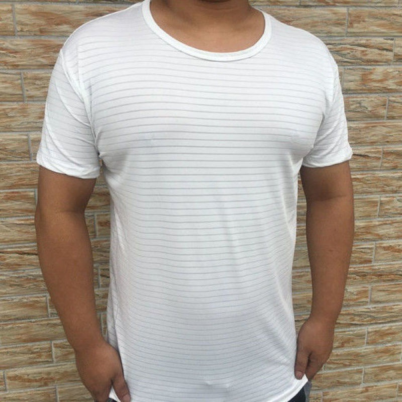 Men's Short Sleeve Thin Hollow T-shirt