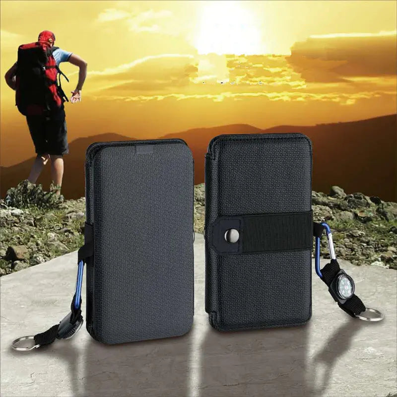 Outdoor Folding Solar Panel Charger Portable 5V 2.1A USB Output Devices Camp Hiking Backpack Travel Power Supply For Smartphones null