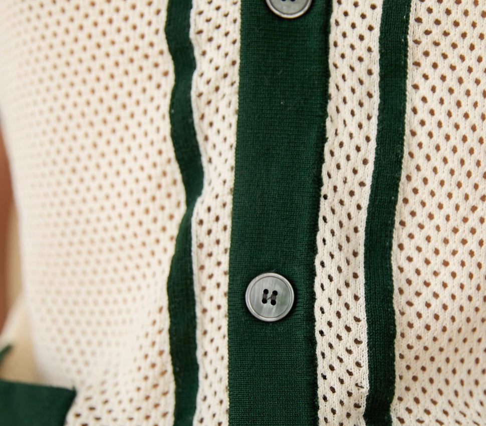 Special Preppy Style Short Sleeve Hollow Cardigan