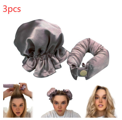 New Heatless Curl Stick With Cloth Cover Cute Ball Head Hair Curler Headband Hair Rollers Wave Form Curling Rod Hair Style Tools Gadgets null