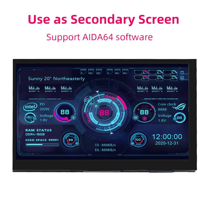 7 Inch Portable Display IPS LCD Capacitive Touch Screen 1024x600 Monitor Optional Speakers for Raspberry Pi 5 4B 3B+ Laptop PC Without Speaker 7 Inch Portable Display IPS LCD Capacitive Touch Screen 1024x600 Monitor Optional Speakers for Raspberry Pi 5 4B 3B+ Laptop PC - shop_name
