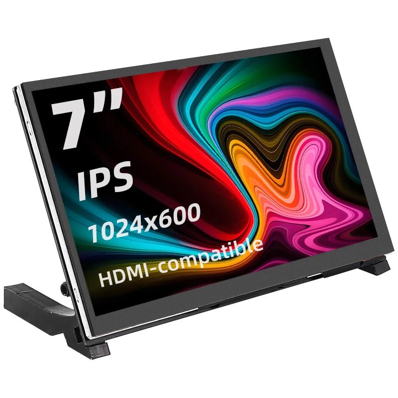 7 Inch Portable Display IPS LCD Capacitive Touch Screen 1024x600 Monitor Optional Speakers for Raspberry Pi 5 4B 3B+ Laptop PC Without Speaker 7 Inch Portable Display IPS LCD Capacitive Touch Screen 1024x600 Monitor Optional Speakers for Raspberry Pi 5 4B 3B+ Laptop PC - shop_name