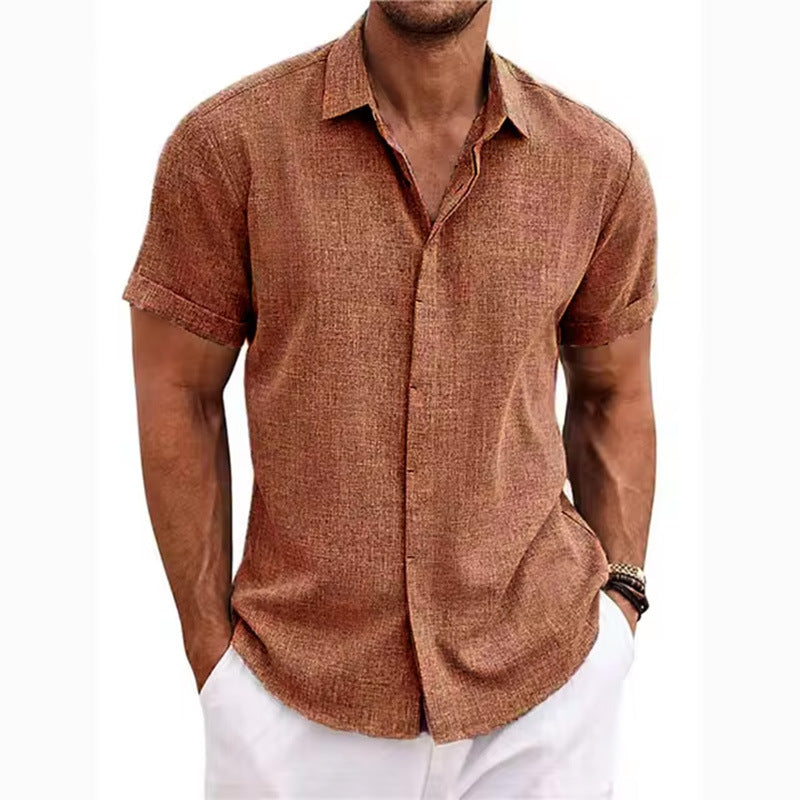 Beach Plus Size Men's Short-sleeve Shirt