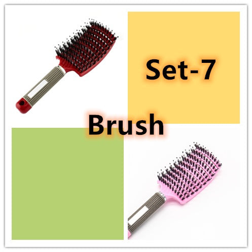 Hairbrush Anti Klit Brushy Haarborstel Women Detangler Hair Brush Bristle Nylon Scalp Massage  Teaser Hair Brush Comb null