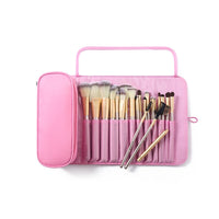 [Makeup Brush Organizer Bag] Large Capacity Makeup Brush Organizer Bag - Multi-Functional Korean Style Portable Cosmetic Pouch for Students