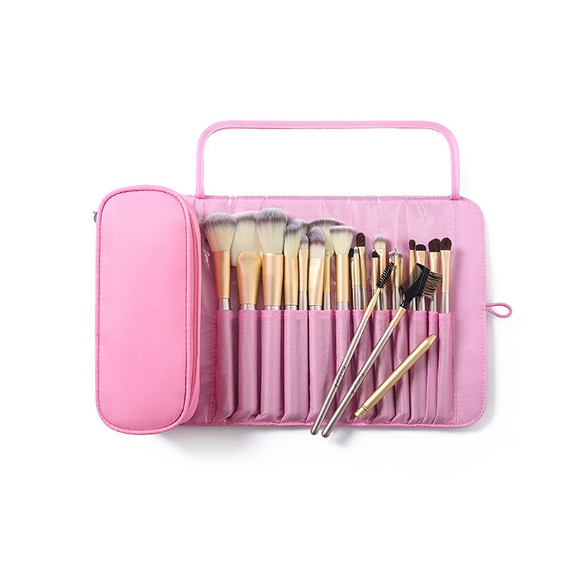 [Makeup Brush Organizer Bag] Large Capacity Makeup Brush Organizer Bag - Multi-Functional Korean Style Portable Cosmetic Pouch for Students
