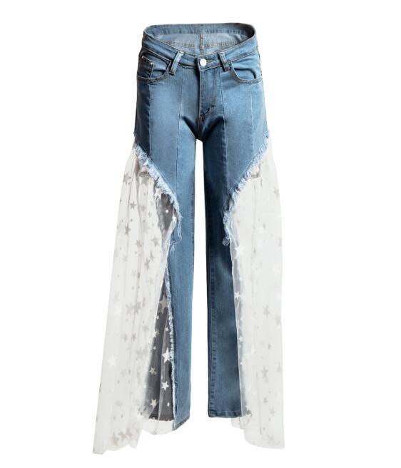 Sexy Women Wide Leg Pants Jeans null