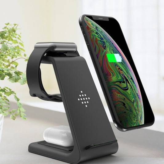 3 In 1 Fast Charging Station Wireless Charger Stand Wireless Quick Charge Dock For Phone Holder null