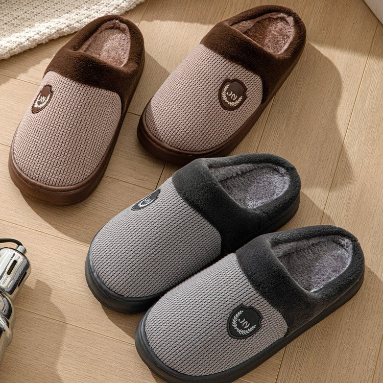 Fleece-lined Warm Thick-soled Non-slip Cotton Shoes Indoor And Outdoor Wear