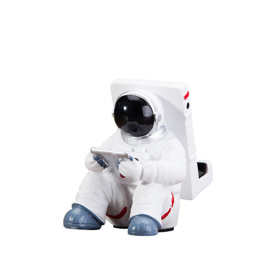 Simple Astronaut Mobile Phone Stand Student Desktop Holder Cute Spaceman Cell Phone Holder Creative Gift Small Desk Decoration null