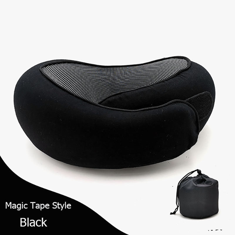 Travel Neck Pillow Non-Deformed Airplane Pillow Travel Neck Cushion Durable U-Shaped Travel Memory Cotton Nap Neck Pillow null