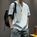 Cotton Heavy Fashion Korean Loose Boys Half Sleeve T-shirt