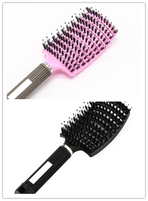 Hairbrush Anti Klit Brushy Haarborstel Women Detangler Hair Brush Bristle Nylon Scalp Massage  Teaser Hair Brush Comb null