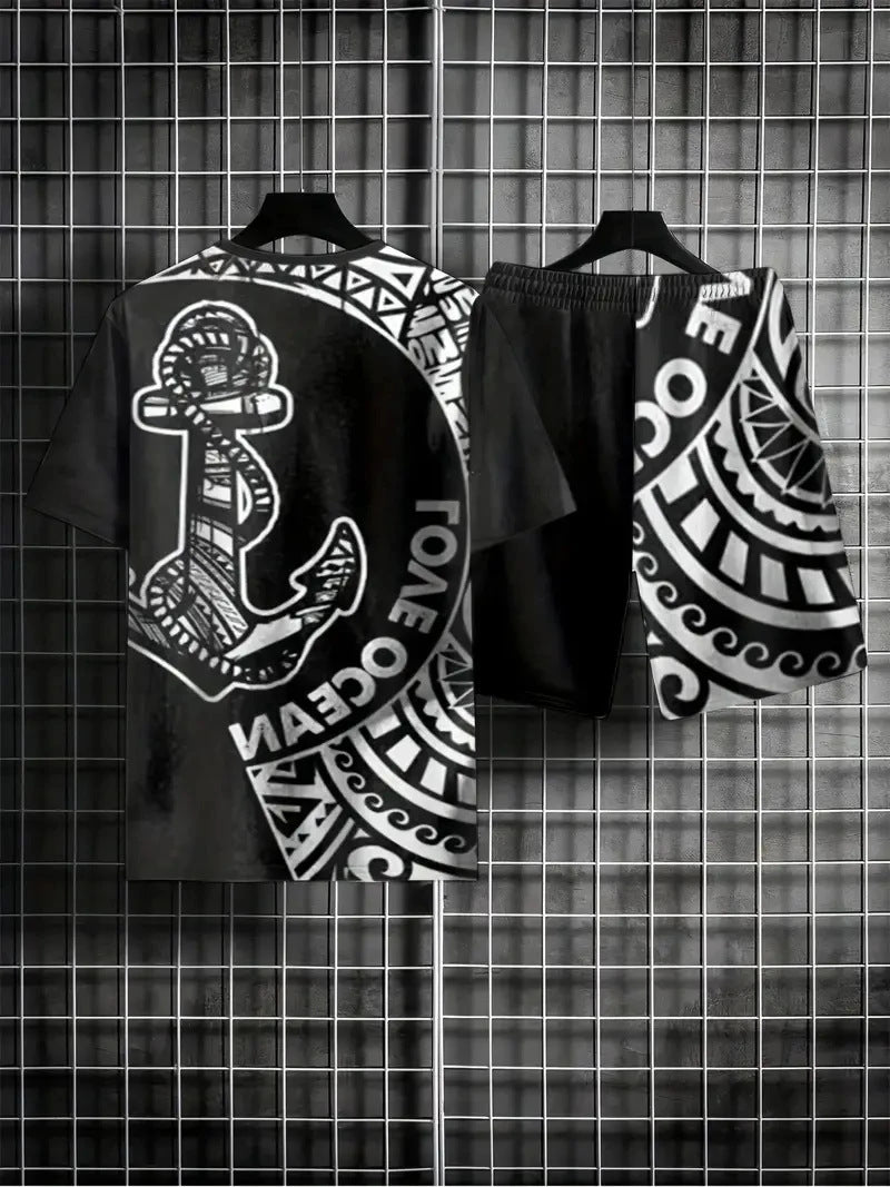 3d Printing Fashion Men's Casual Loose Outfit