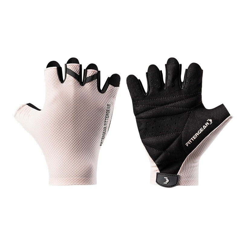 Sports And Fitness Gloves With Breathable Half Fingers null