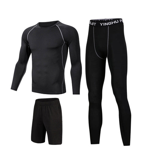 Running Workout Clothes Men 7pcs Compression Basketball Games Jogging Tights Set null