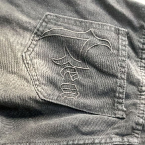 Stitching Wide Leg Jeans Embroidered Men And Women