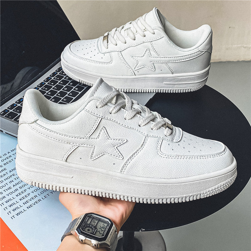 Thick Soled White Casual Sneakers For Men null