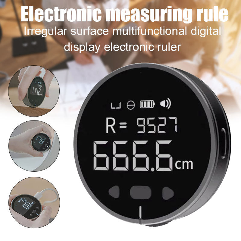 Distance Measuring Instrument Electronic Measuring Ruler Tape Measure High Definition Digital LCD High Precision Electronic Measuring Ruler Tool null