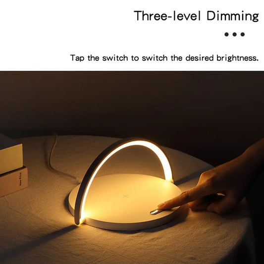 Fast Qi Wireless Charger Table Lamp null