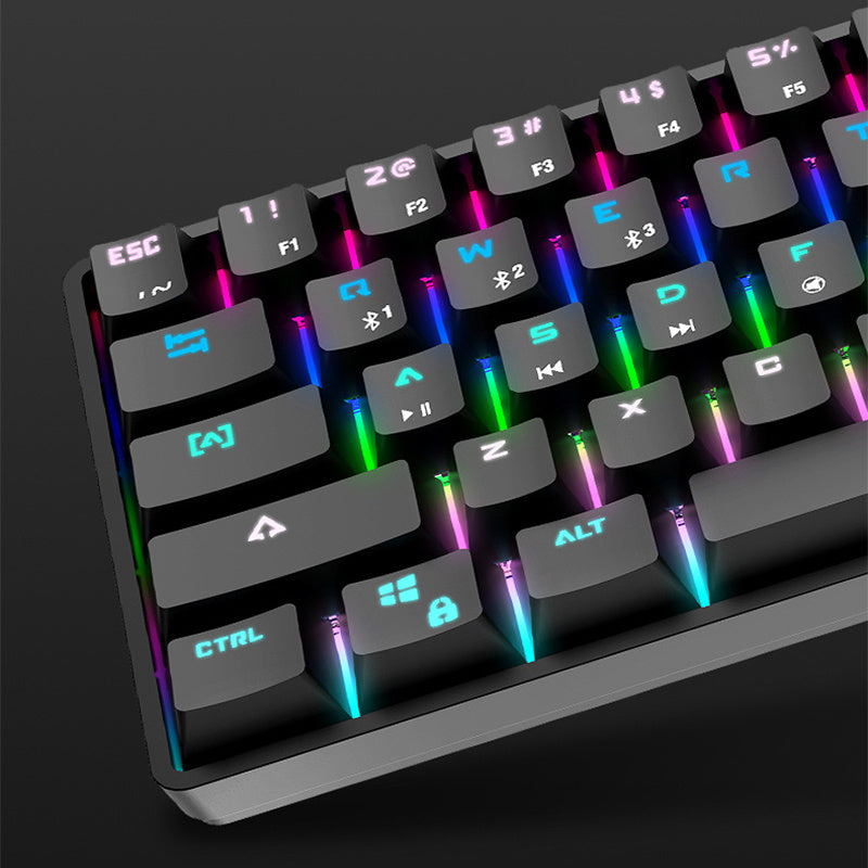 Wireless Bluetooth Keyboard Colorful PBT Keycaps Mechanical Keyboard null