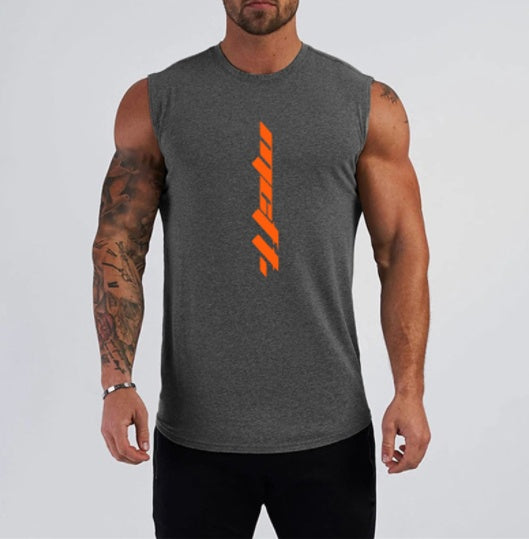 Gym Sleeveless Shirt Cotton Tank Top for Men Sportswear Vest null