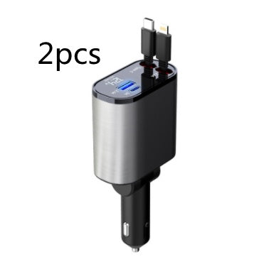 Metal Car Charger 100W Super Fast Charging Car Cigarette Lighter USB And TYPE-C Adapter null