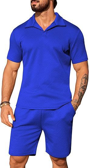 Men's Casual Solid Color Polo Short Oversleeves