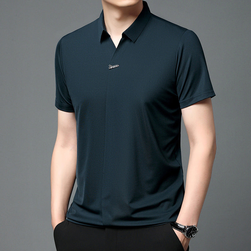 Breathable Business T-shirt Men's Short Sleeve