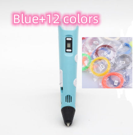 3D print pen 3D pen two generation graffiti 3D stereoscopic paintbrush children puzzle painting toys null