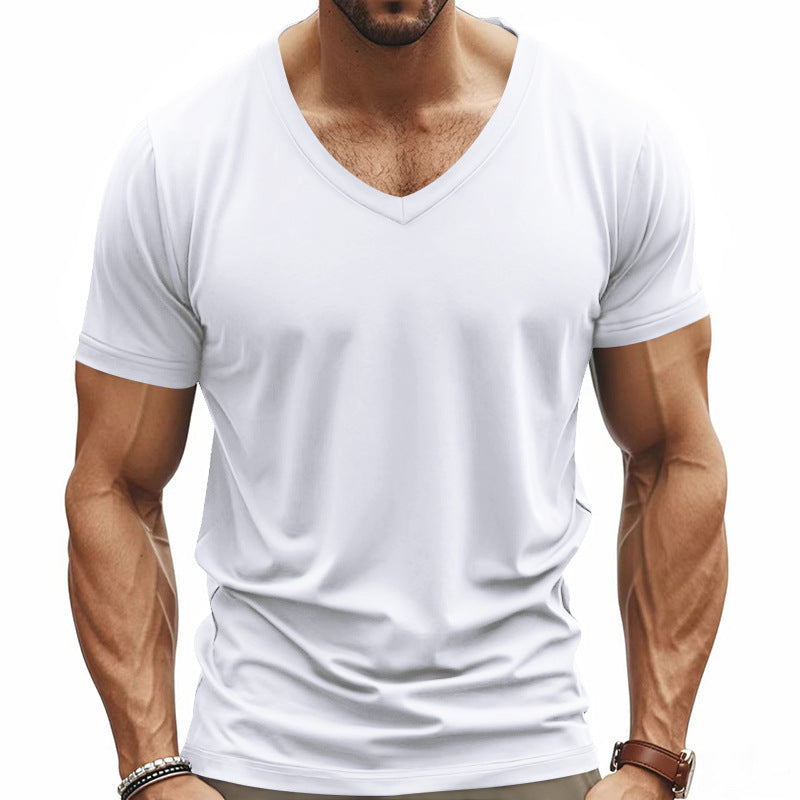 Solid Color Loose American Summer Men's T-shirt