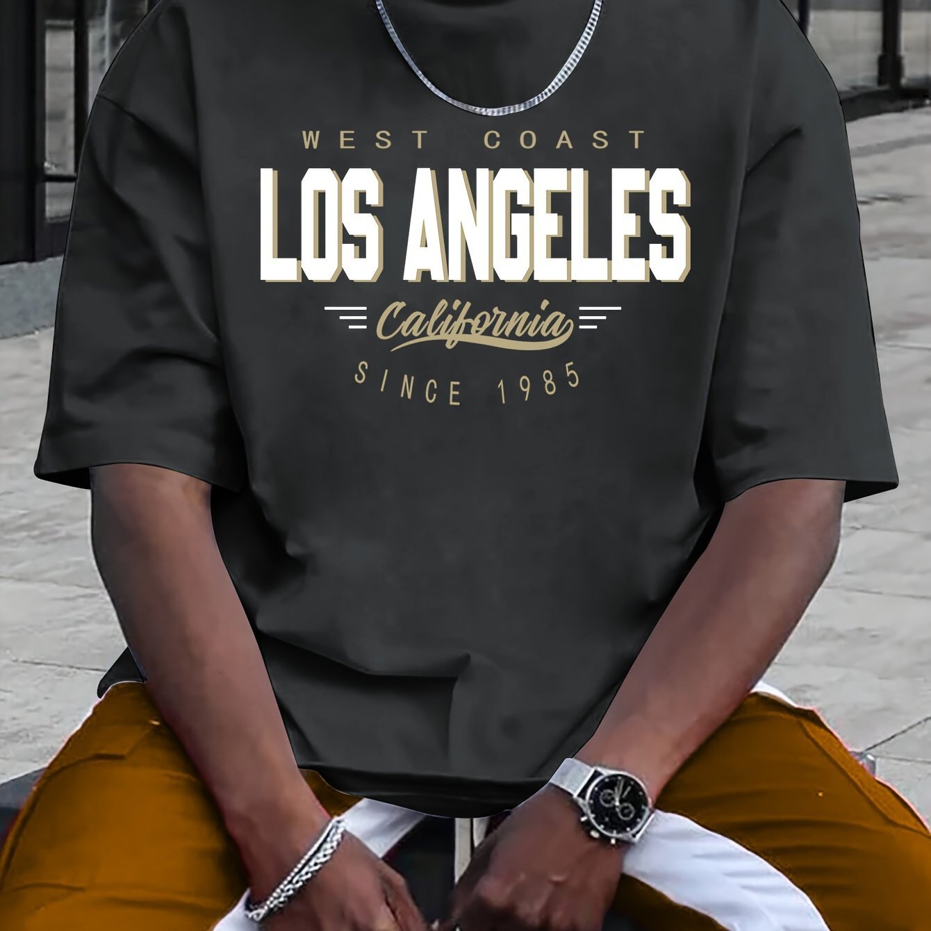 Men's Fashion Casual All-match Round Neck Printed Short Sleeve