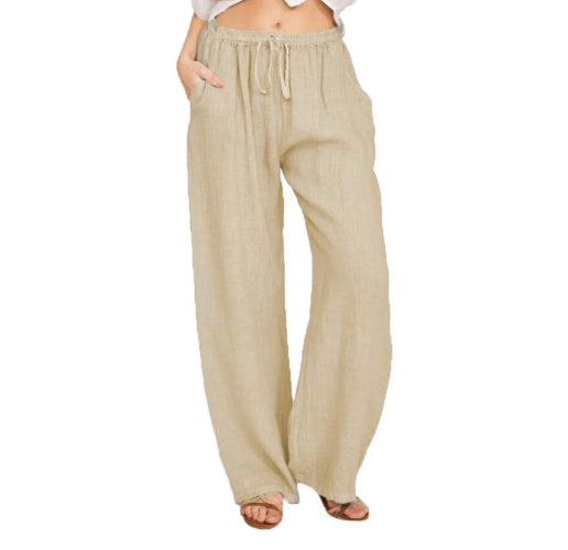 Women's Casual Cotton And Linen Loose Yoga Pants null