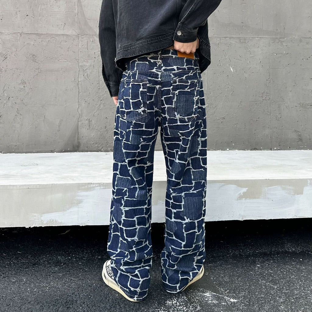 Loose Wide Leg Straight Jeans Men's And Women's Casual Design Sense