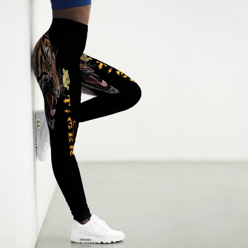 Printed Animal Bodysuit Yoga Pants Gym Wear null