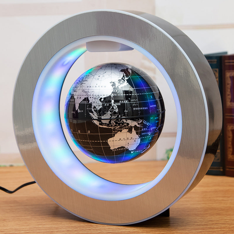 Round LED World Map Floating Globe Magnetic Levitation Light Anti Gravity Magic null