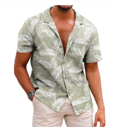 Men's Plus Size Casual Cool 3D Digital Printing Short Sleeve Shirt