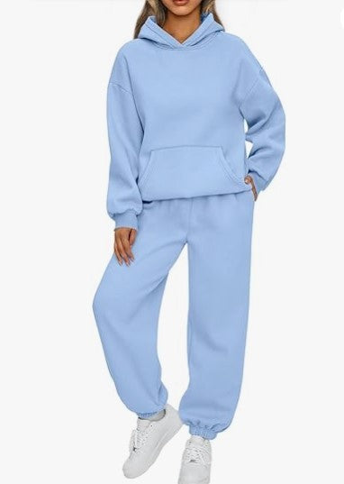 Autumn And Winter New Women's Casual Hooded Sportswear Long Pajama Set null