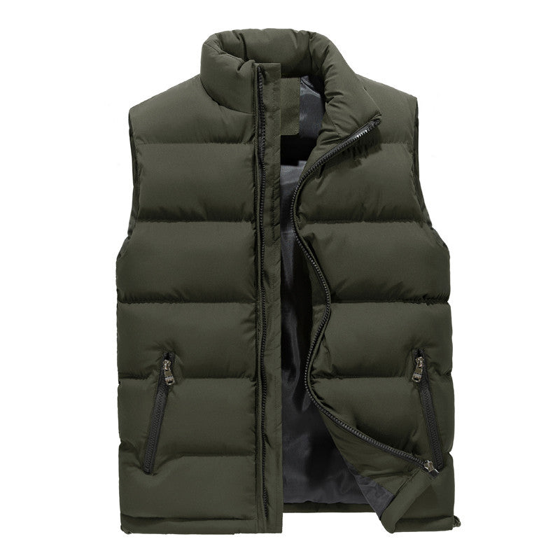 Casual Men's Clothing Vest Men's Autumn And Winter Warm Down Cotton