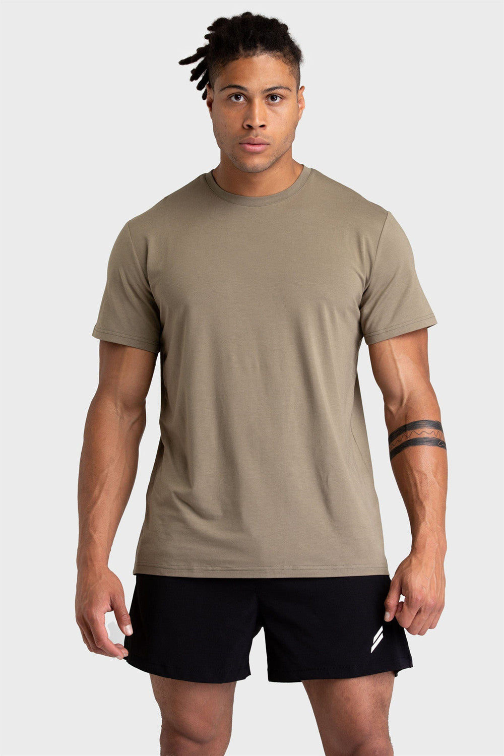 Muscle Workout Short Sleeve Men's Summer Casual Slim Fit Crew Neck Cotton T-shirt