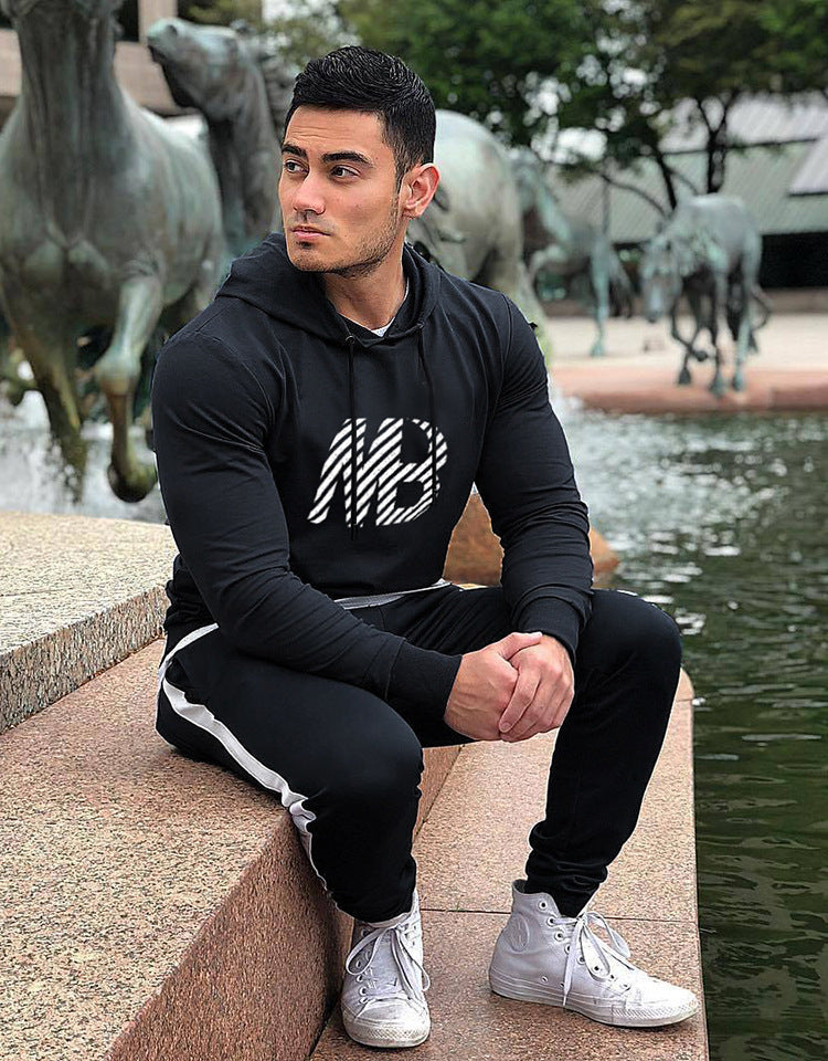 Men's New Hooded Sports Thin Pullover Hoodie null