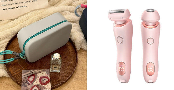 2 In 1 Hair Removal Epilator USB Rechargeable Trimmer Women Body Razor Face Leg Armpit Bikini Hand Pubic Shaver Hair Remover null