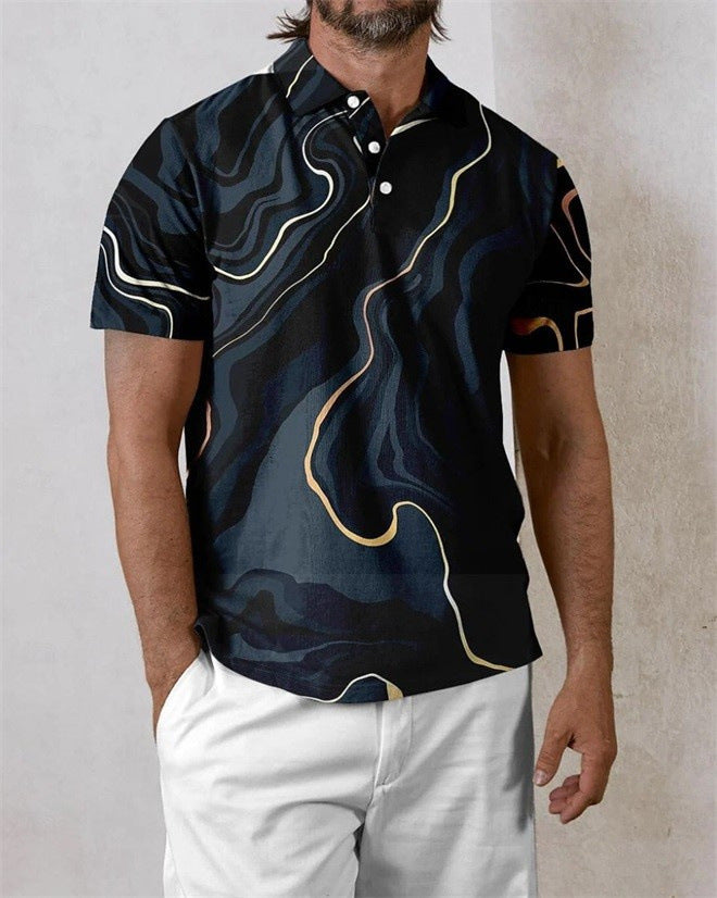 Summer Men's Daily Casual Trend Short Sleeve
