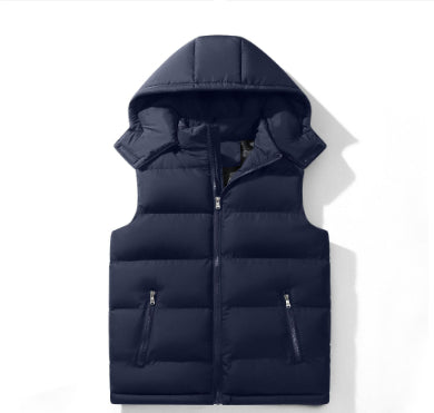 Casual Men's Clothing Vest Men's Autumn And Winter Warm Down Cotton