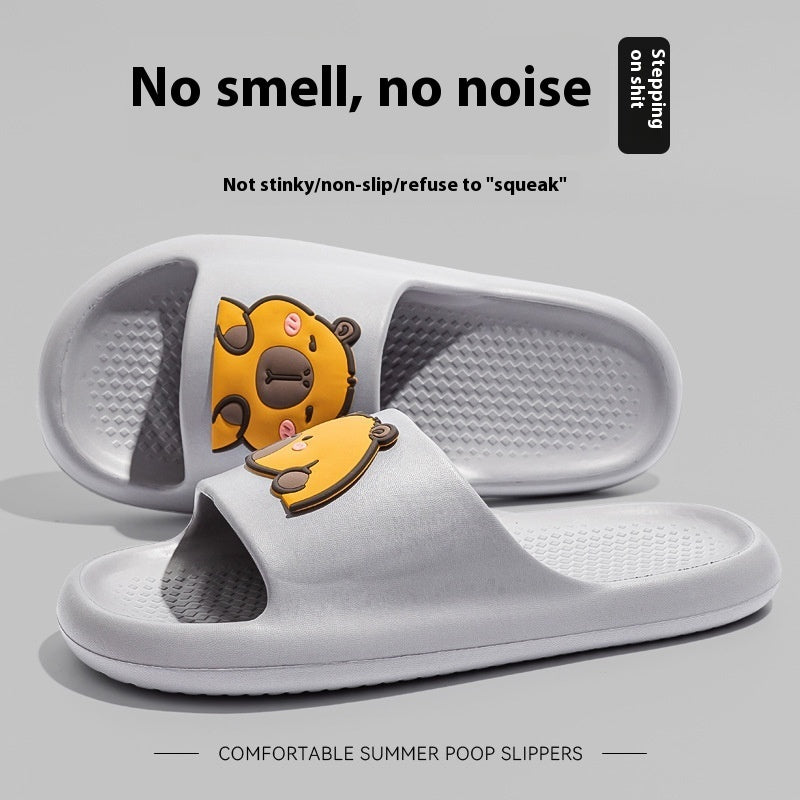 Cute Cartoon Dog Slippers Non-slip Floor Bathroom Slipper Summer Women's House Shoes null