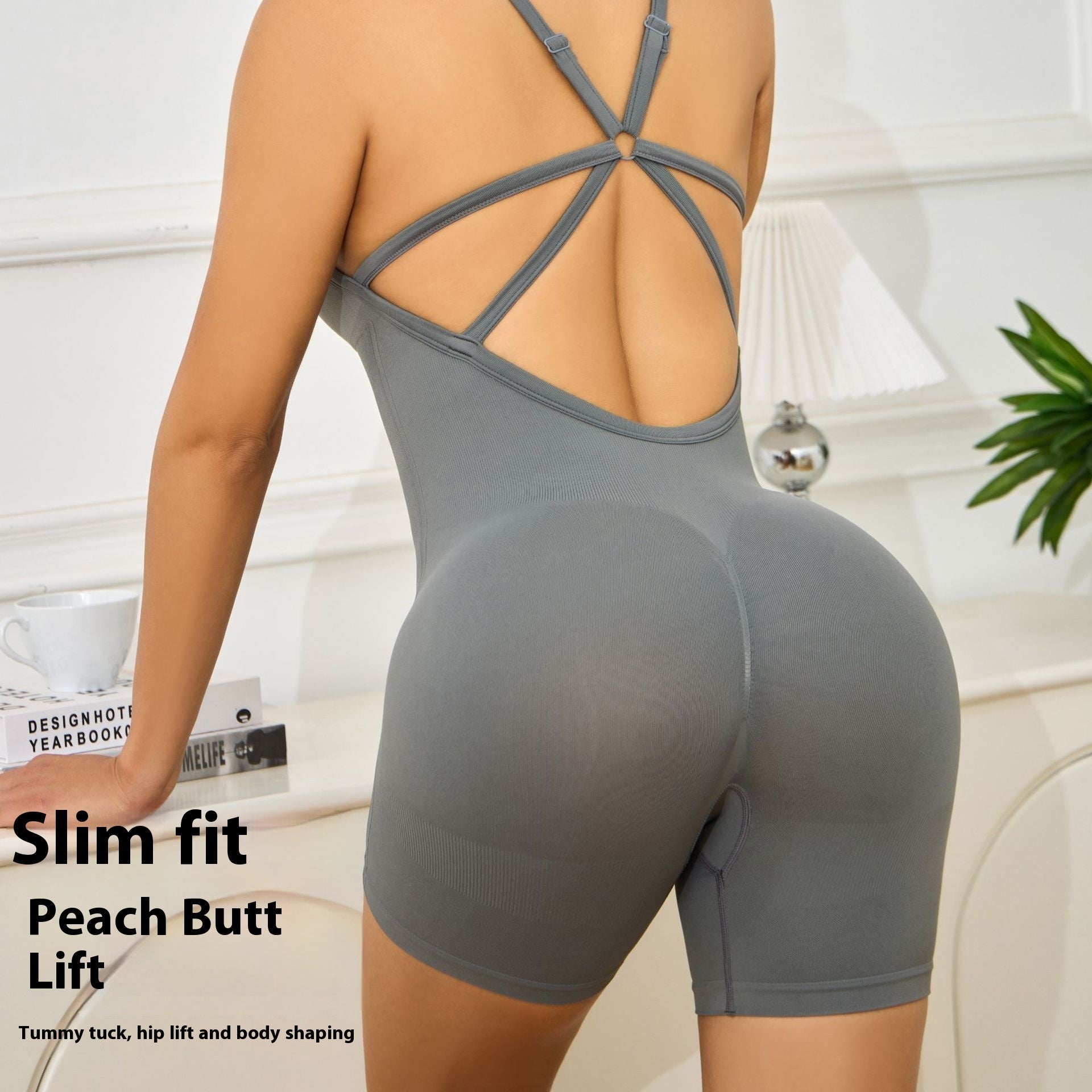Seamless Motion Workout Beauty Back Yoga Jumpsuit